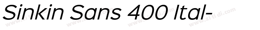 Sinkin Sans 400 Ital字体转换